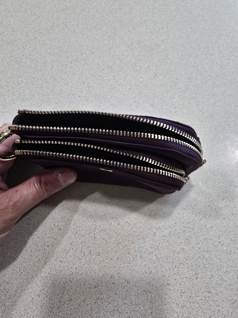 lululemon athletica Plum Zip Key Pouch with Ring - Picture 3 of 5